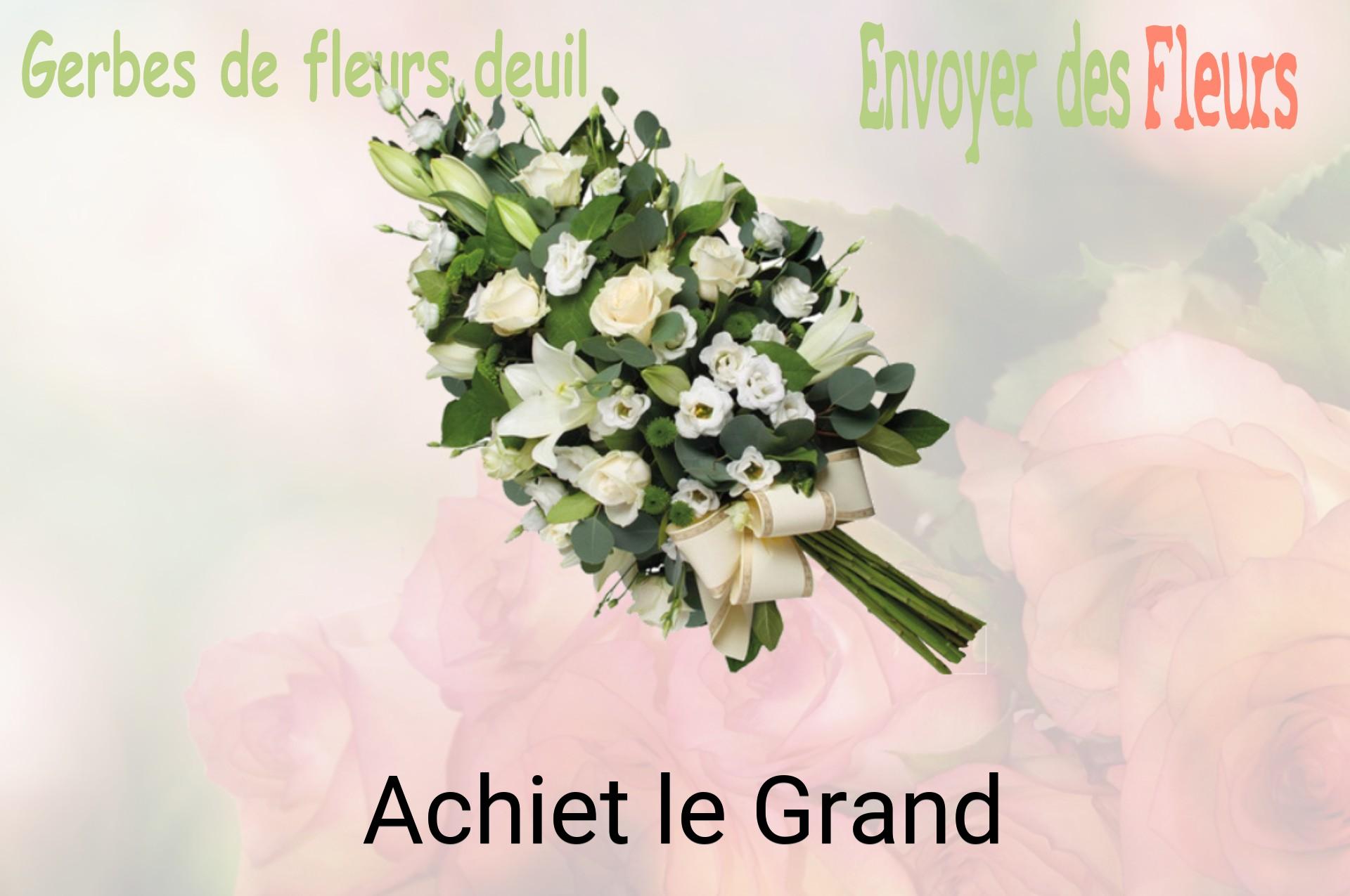 Gerbe de fleurs de deuil livrée à Achiet-le-Grand